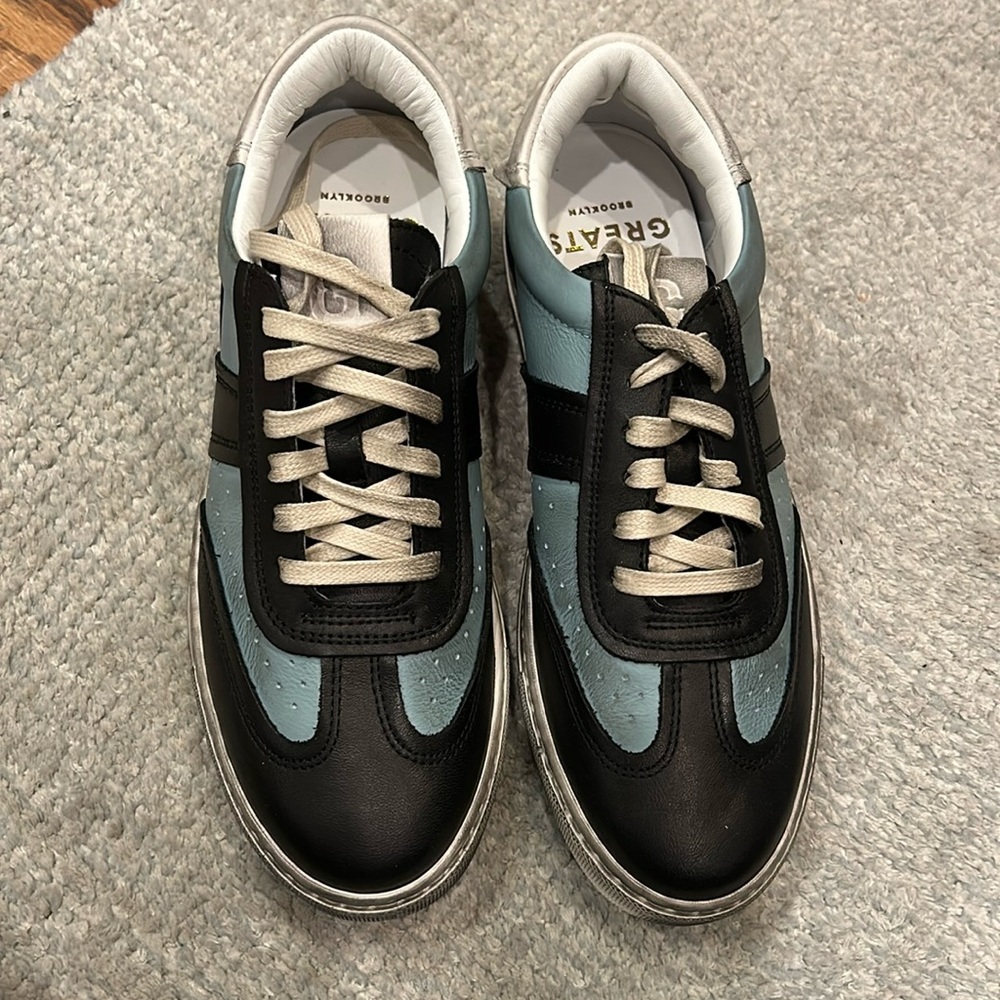 Brand new sneakers never been worn- distressed look, very cool!